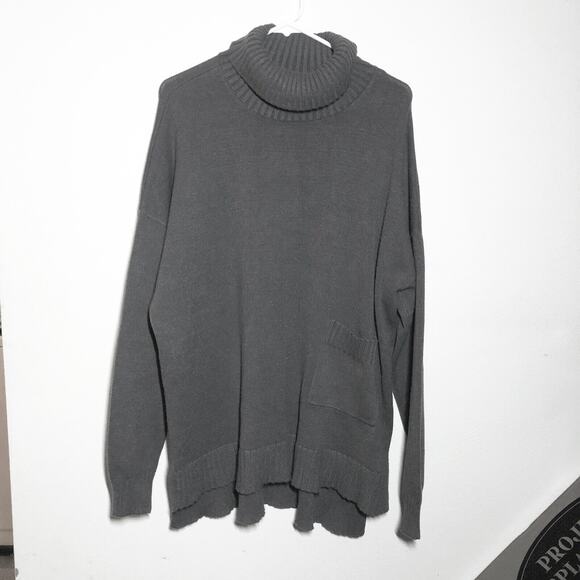 Devotion by Cyrus XL Rib Mock Neck Sweater Knit Soft Cozy Warm Gray Nordstrom - Picture 1 of 6